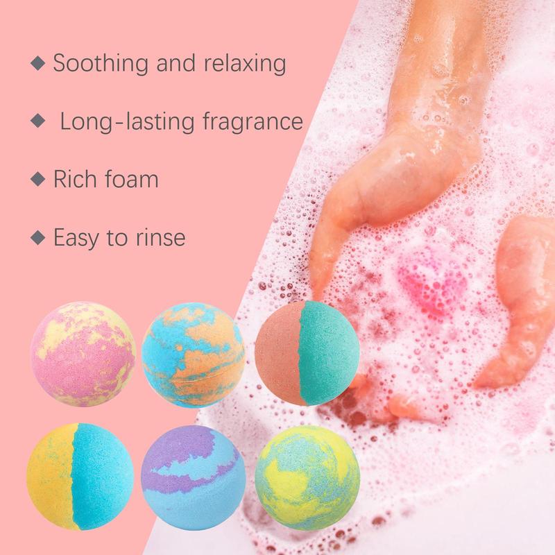 Christmas Themed Bath Bomb, 1 Box Moisturizing Long Lasting Fragrance Bath Ball, Body Care Product for Women & Men, Christmas Gift