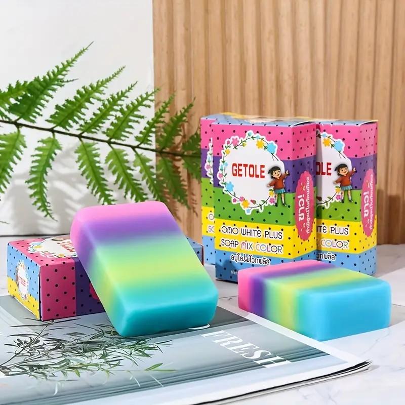 Rainbow Fruit Handmade Soap with Essential Oils - Moisturizing, Formaldehyde-Free, Glycerin-Enriched, Suitable for All Skin Types