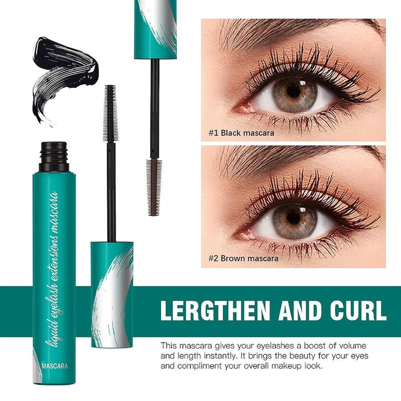 Mascara black Liquid Lash Extensions Long-Lasting Keep Your Lashes Thick And Long Waterproof Smudge-Proof Hypoallergenic 10.7g 0.38 OZ (Black)