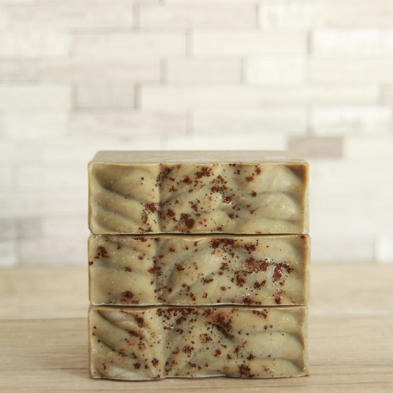 Exfoliating Roasted Coffee Beans Scented Handmade Soap - Perfect for Bath and Body Care, Vegan Friendly Olive Comfort - MoxysSoapworks