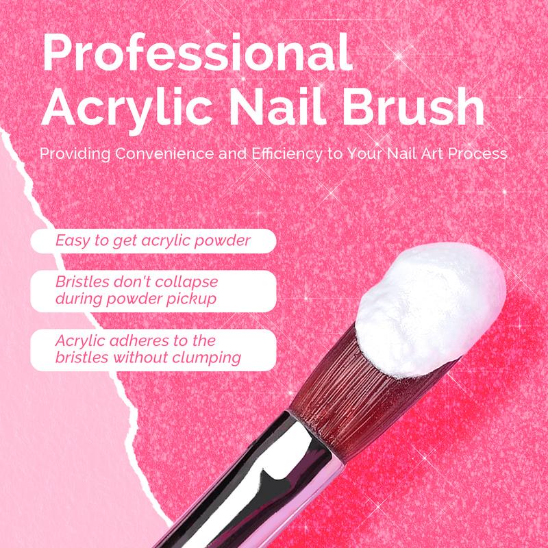 MelodySusie 80% Kolinsky Acrylic Nail Brush for Nail Extension, Carving Nail Art