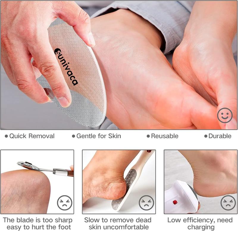 Glass Foot File Callus Remover for Feet, Heel Scraper, Pumice Stone, Diabetic Feet Scrubber Dead Skin Remover for Feet Professional Pedicure Tools