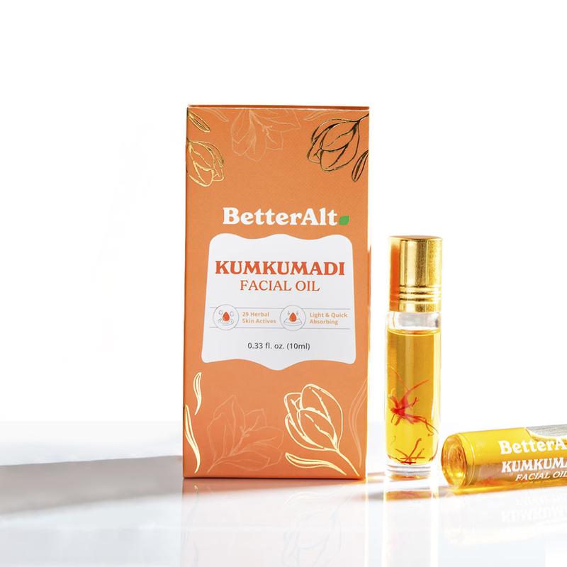 Turmeric Facial Glow Oil | with Saffron and 28 Essential Oils | Skin Repair, Glass-like Skin Serums Skincare