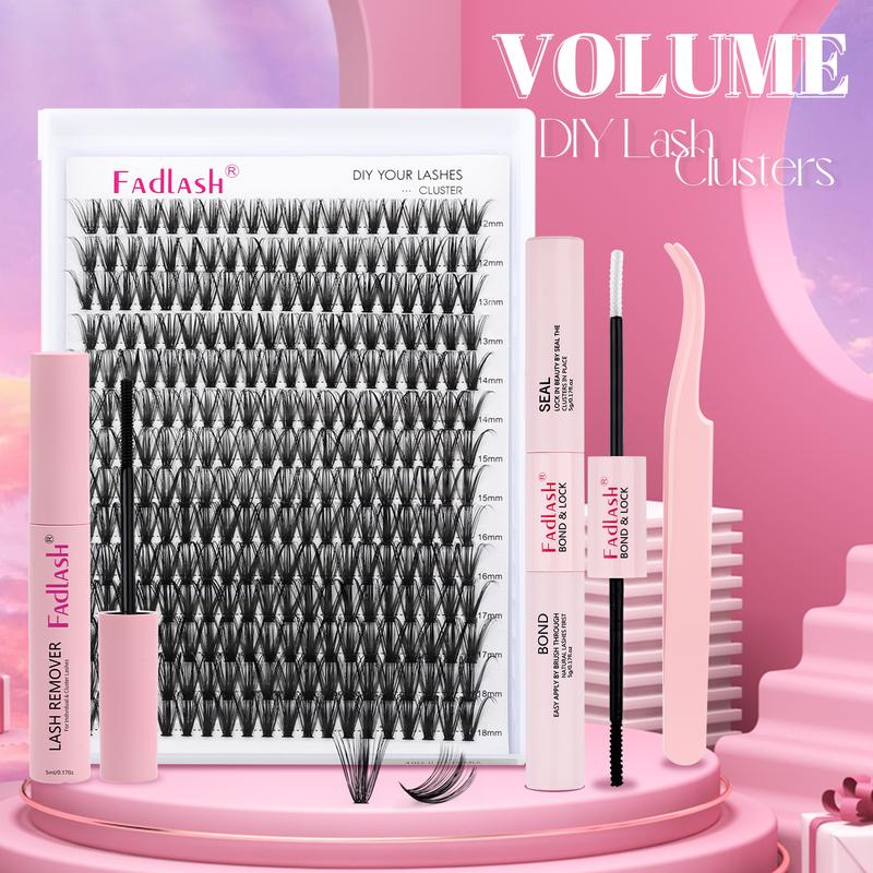  DIY Lash Extension Kit（Lashes Clusters+Bond and Seal+Glue Remover+Tweezers）