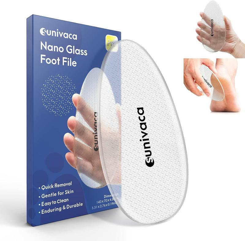 Glass Foot File Callus Remover for Feet, Heel Scraper, Pumice Stone, Diabetic Feet Scrubber Dead Skin Remover for Feet Professional Pedicure Tools