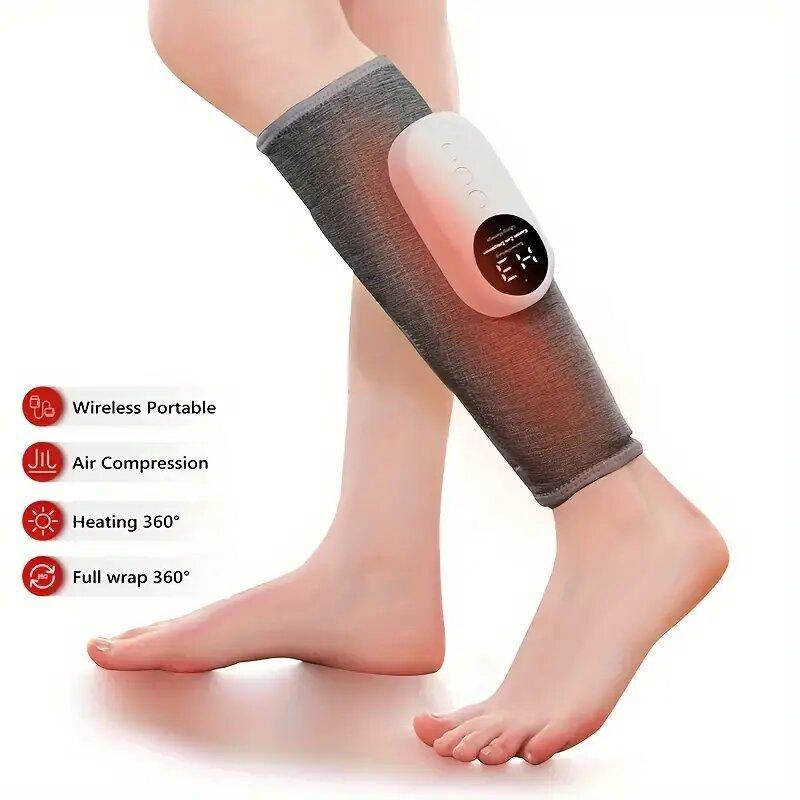 USB Rechargeable Leg Massager, 1 Set Electric Leg Massager with 3 Massage Modes, Temperature Adjustable Leg Warmer, Personal Comfort Massage Device for Home and Office Use