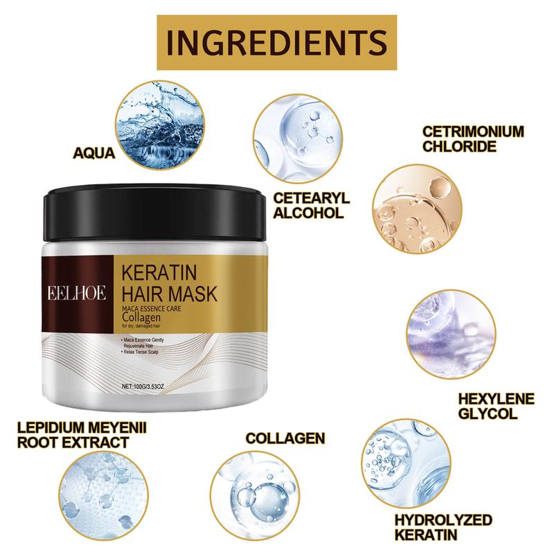 Repair Moisturizing Hair Mask Deep Moisturizing Repair Damaged Hair Anti-Drying Split Knot Anti-Hair Loss Conditioner Haircare