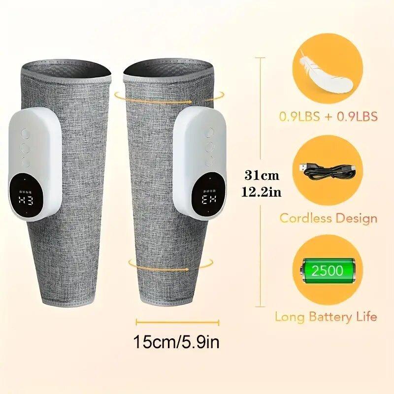 USB Rechargeable Leg Massager, 1 Set Electric Leg Massager with 3 Massage Modes, Temperature Adjustable Leg Warmer, Personal Comfort Massage Device for Home and Office Use