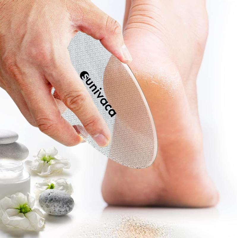 Glass Foot File Callus Remover for Feet, Heel Scraper, Pumice Stone, Diabetic Feet Scrubber Dead Skin Remover for Feet Professional Pedicure Tools