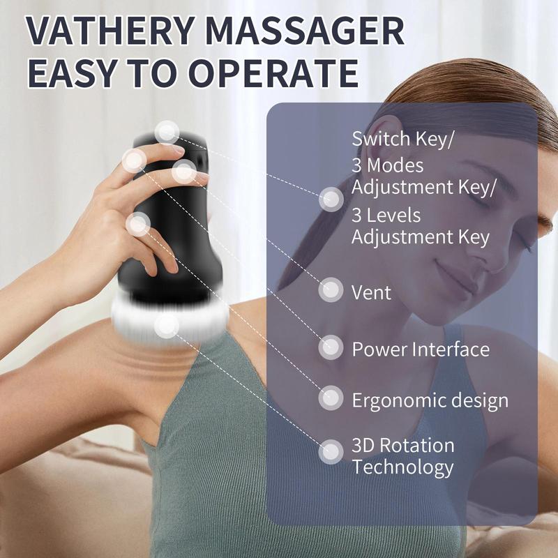 Handheld Electric Body Massager with 3 Modes, 1 Set Portable Body Massage Tool for Abdomen, Legs, Arms & Thighs, Personal Care Appliances