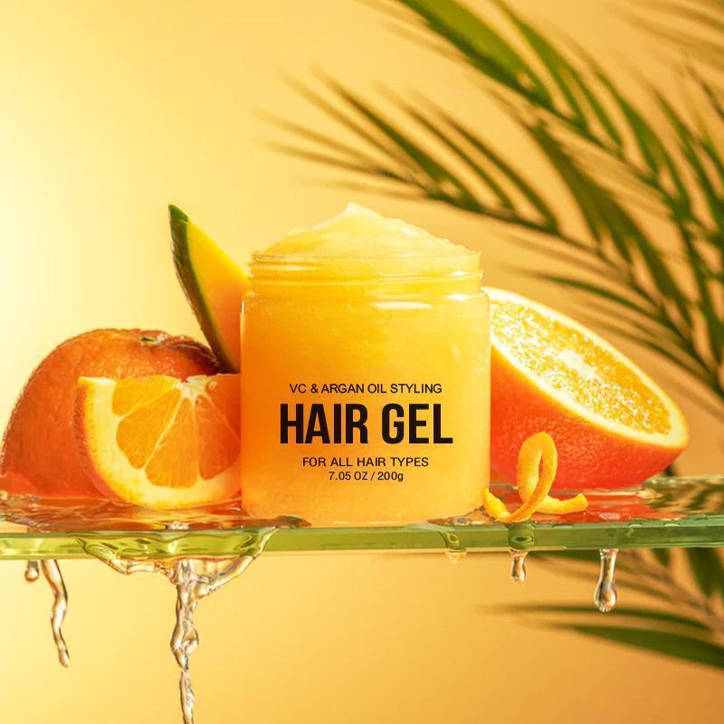 Tropical Oasis Moisture Resistant Curly Hair Gel - Fruit Flavor, Natural Haircare, Frizz-Alcohol Free - Moisturizer, Hydrating