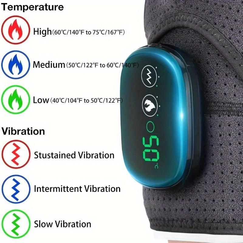 Heated Shoulder Massager Belt - Electric Cordless Vibrating Massage with 3 Heat Settings, Left and Right Shoulder Massage for Men and Women