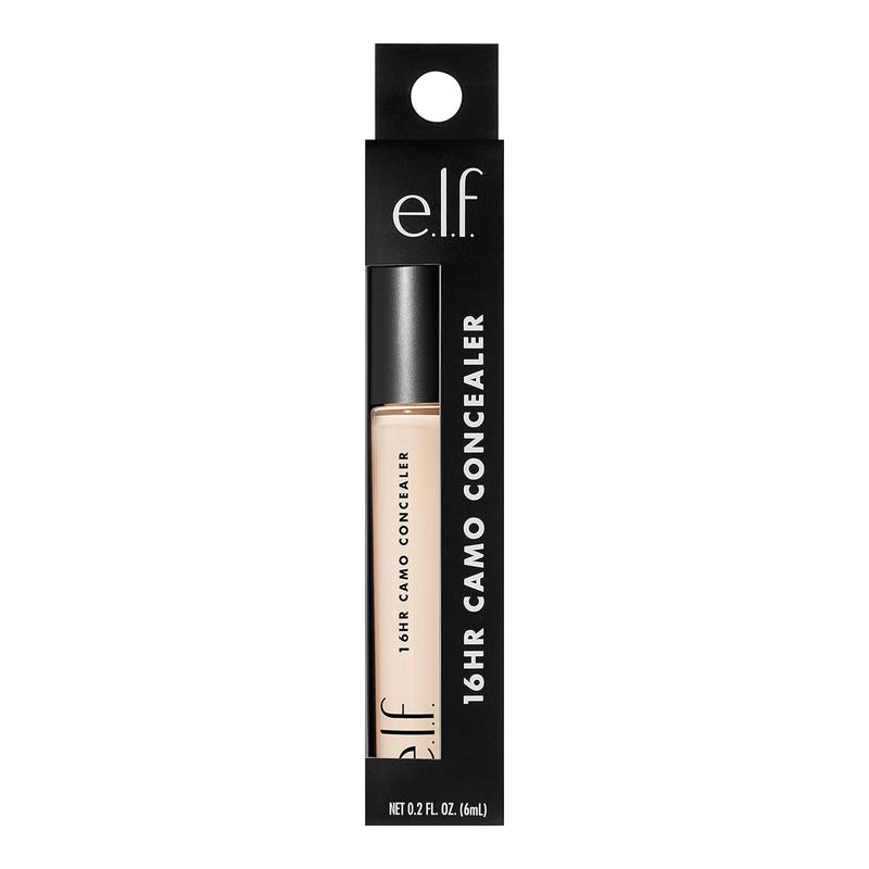 e.l.f. 16HR Camo Concealer, Full Coverage, Highly Pigmented Concealer With Matte Finish, Crease-proof, Vegan & Cruelty-Free, Light Ivory, 0.203 Fl Oz