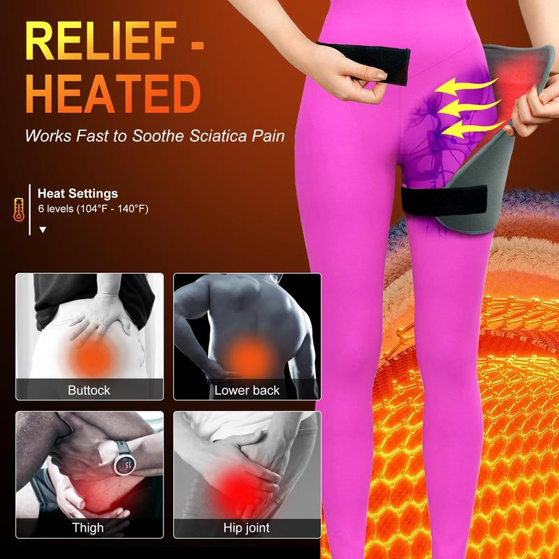 Hip Heating Pad for Sciatica Pain Relief - Heated Hip Support Brace Electric Heat Pad for Lower Back Thigh Buttock Birthday Gifts Hot Physical Therapy for Women Men Mom