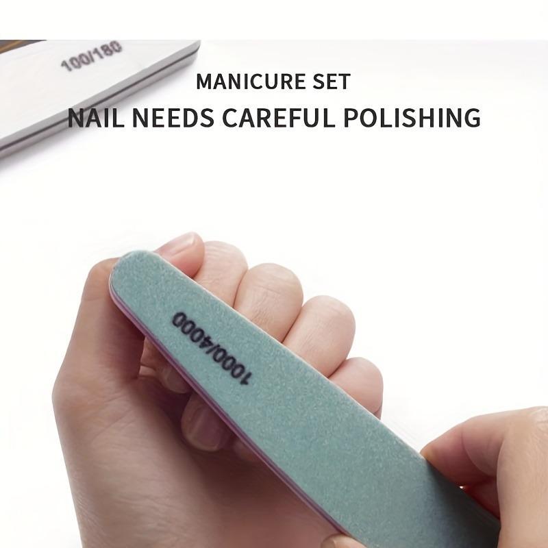 Nail File Set, 6 Counts set Nail Polishing Tool, Professional Manicure Tool for Women & Girls, Manicure Accessories