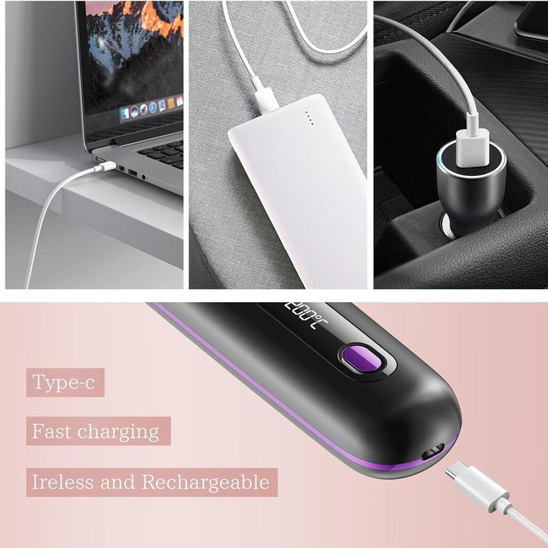 Cordless Hair Straightener, Portable Negative Ion Hot Comb, USB Charging, Fast Heating 3 Temperature Settings, Anti-Scalding, Suitable For Travel Daily Use, Women's Gift Comfort