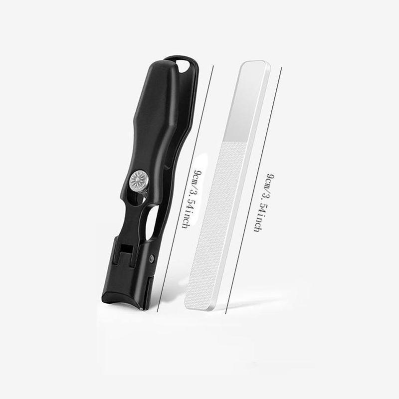 Portable Nail Clipper with Nail File & Storage Case, 1 Box Professional Manicure Tool for Home & Travel Use, Nail Care Product