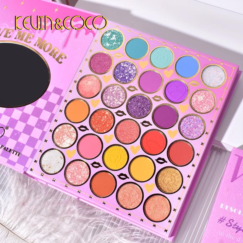 KEVIN&COCO 72 Color Spice Girl Eyeshadow and Blush Palette - Highlights and Contouring in One Disc for Makeup - Cosmetic Makeup