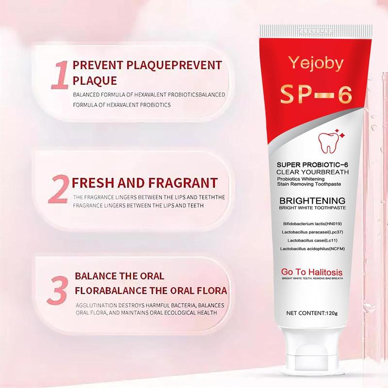 2024 Sp-6 Brighten Toothpaste,Probiotics Bright Brighten Toothpaste,Sp 6 Toothpaste,Brighten Toothpaste Sp-6,Sp-6 Probiotics Brighten Toothpaste,Fresh Breath