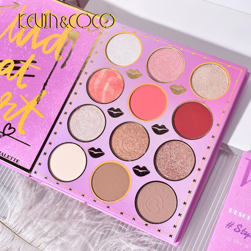 KEVIN&COCO 72 Color Spice Girl Eyeshadow and Blush Palette - Highlights and Contouring in One Disc for Makeup - Cosmetic Makeup