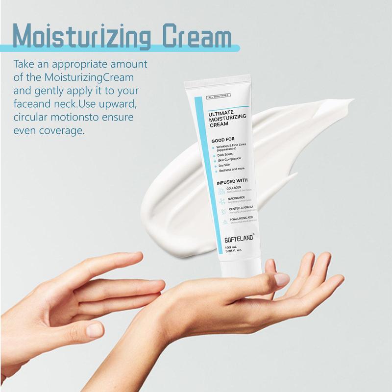 [Free Shipping]Ultimate Moisturizing Cream (100mL)   Collagen, Niacinamide, Centella Asiatica, Hyaluronic Acid   Wrinkles, Dark Spots, Dry Skin, Redness Skincare Korean