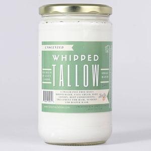 Unscented Whipped Tallow, All Natural Grass Fed Beef Tallow Moisturizer