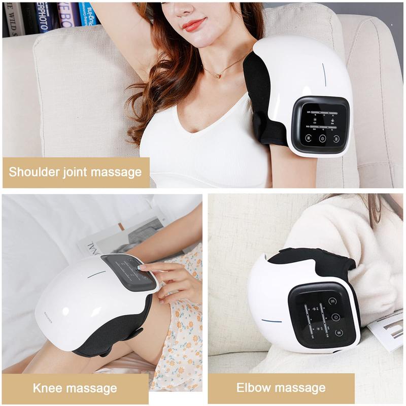 Wireless Knee Massager, Cycle Heating, Vibration, Large Led Screen, Outdoor Travel Family Use, Parents Gift Birthday Gift, Thanksgiving, Halloween, Christmas and Other Holiday Gifts for Family and Friends