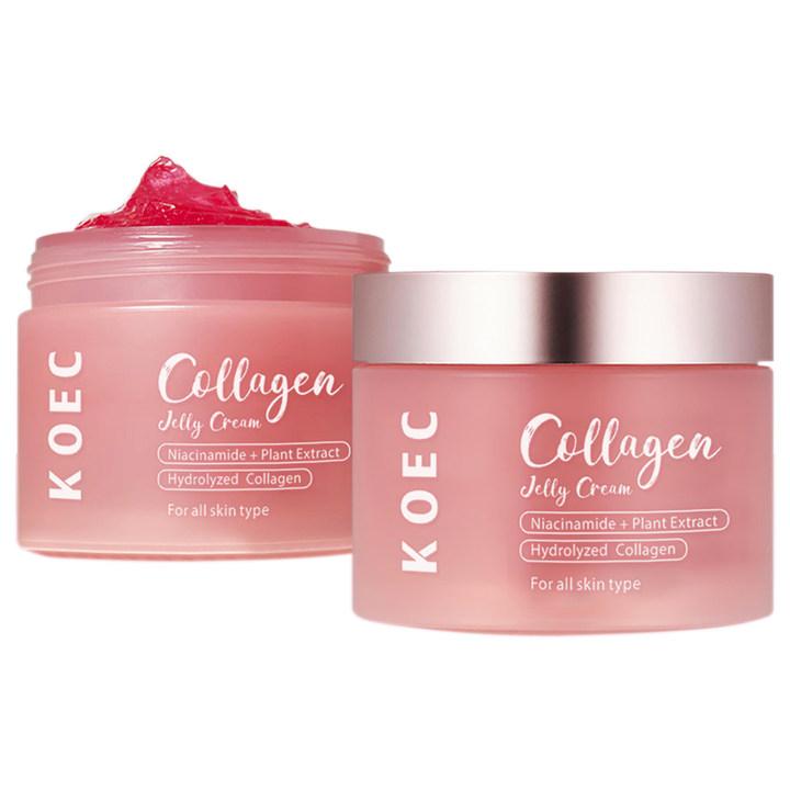 KOEC Collagen Jelly Cream with Niacinamide - Instant Glow Booster Skin Barrier,Deep Hydration,Reduce Dryness,Facial Moisturizer,For All SkinTypes,3.38fl.oz. Skincare Comfort Hydrating Moisture Moisturizing