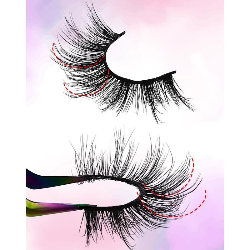 Fluffy Curly Thick False Eyelashes, 1 Box Natural Look Fluffy Thick Faux Eyelashes for Women