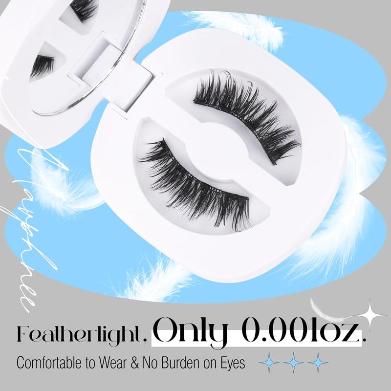 Magnetic Eyelashes with Applicator Magnetic Lashes with Applicator Kit Wispy False Lashes No Glue Needed Eyelashes Natural Fake Lashes Eye Lashes Pack 1 Pair by Mavphnee Makeup Cosmetic Lash Extensions Eyelash Extension Eyelashes Extensions