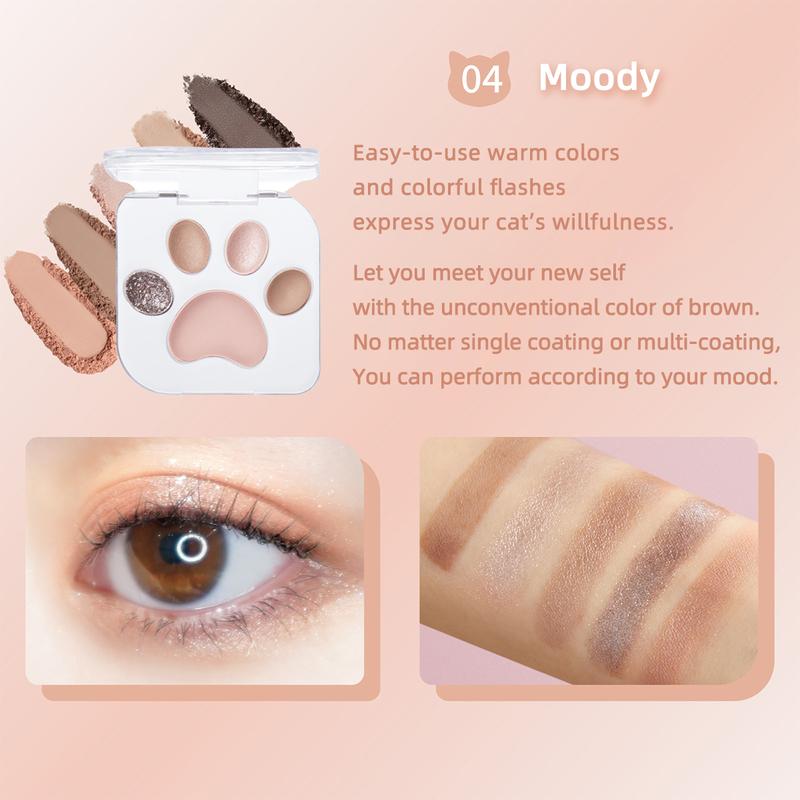 MilleFee Meow Paws Eyeshadow Palette 04 Moody - Makeup Cosmetic