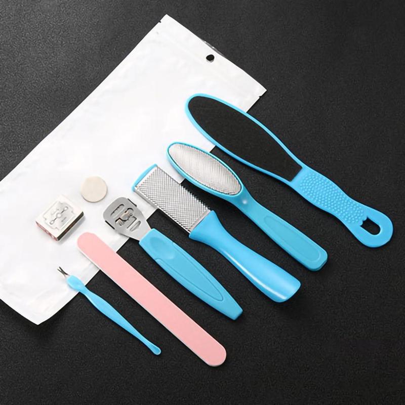 Foot Pedicure Kit, 8pcs set Foot Dead Skin Scraper, Callus Remover Tool for Feet,  Cleaning Gadgets,  Foot Care Supplies for Home Daily Use