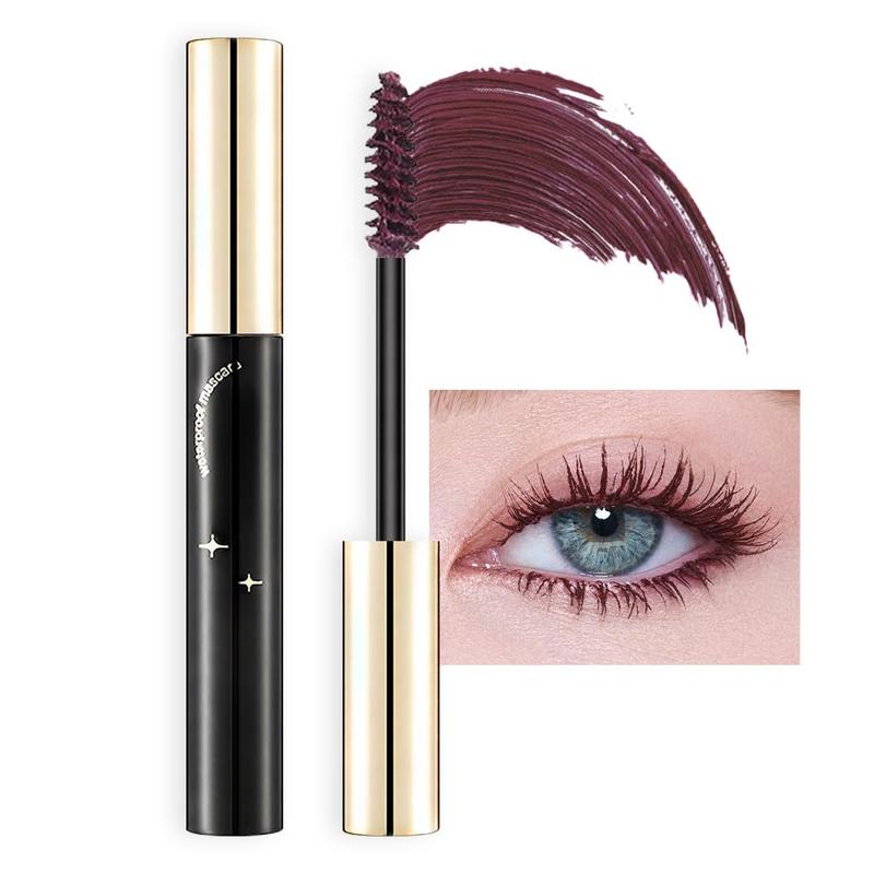 Colored Colorful Waterproof Mascara for Eyelashes Set,Blue White Black Brown Purple Long lasting Charming Voluminous Cruelty Free Vegan Eye Makeup (A-1Pc 10# Red, A)