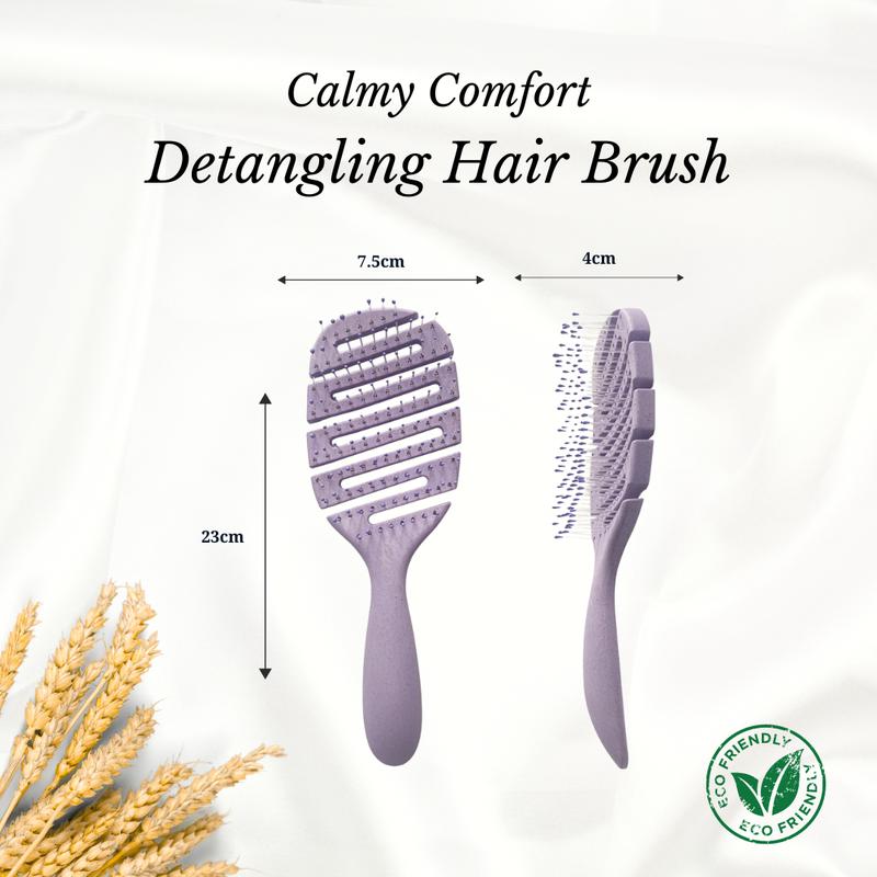 Eco-Friendly Calmy Comfort - Detangling Hair Brush, Reduce Pain, Achieve Smoothness Haircare Heatless