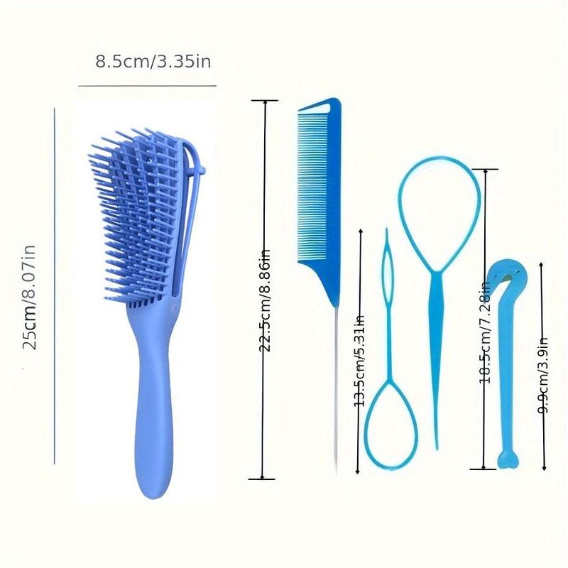 Hair Styling Tool Set, 5 Counts Hair Styling Comb & Hair Braiding Tool Set, Hair Styling Accessories For Women & Girls