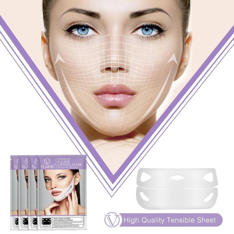 V Line Lifting Mask, 1 2 Boxes Ear-hanging Hydrogel V Firming Face Mask, Hydrating & Moisturizing Face Mask, Suitable for All Skin Types, Christmas Gift