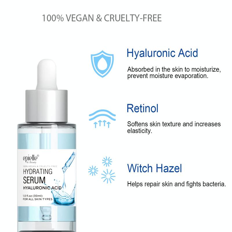 Hyaluronic Acid Serum for All Skin Types | 100% Vegan & Cruelty-Free Hydrate Hydrating