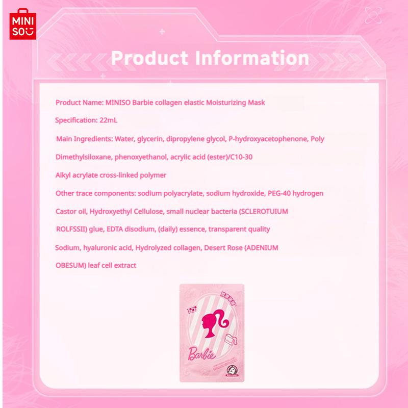 Barbie Series - Mask Clear Hydrating Moisturizing Mask Daily care, repair skin. Barbie power of skin care,1 tablet