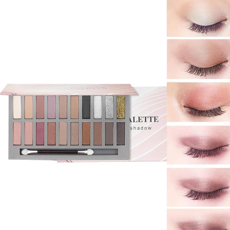 20 Colors Makeup Eyeshadow Palette Set - Natural Matte Shimmer Pigment Waterproof Professional Beauty Kit - Cosmetic Cosmetic