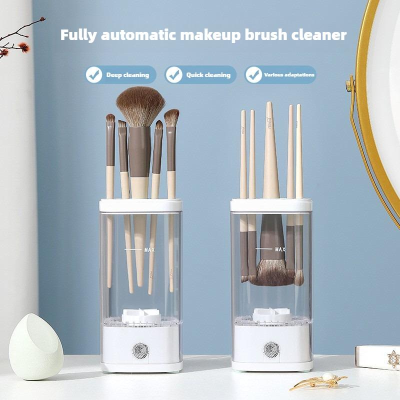 Exclusive gift for ladies, 2024's latest automatic makeup  cleaner. Storage Cosmetic makeup  portable makeup affordable Brush Cleaner electric makeup