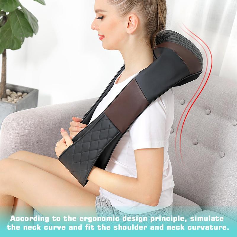 Shiatsu Neck and Back Massager with Soothing Heat,Best Christmas Gift , Electric Deep Tissue 4D Kneading Massage Pillow for Shoulder, Leg, Use at Home, Office, Car- Best Gifts for Women Men Mom Dad,Best Christmas Gift for Your Parents