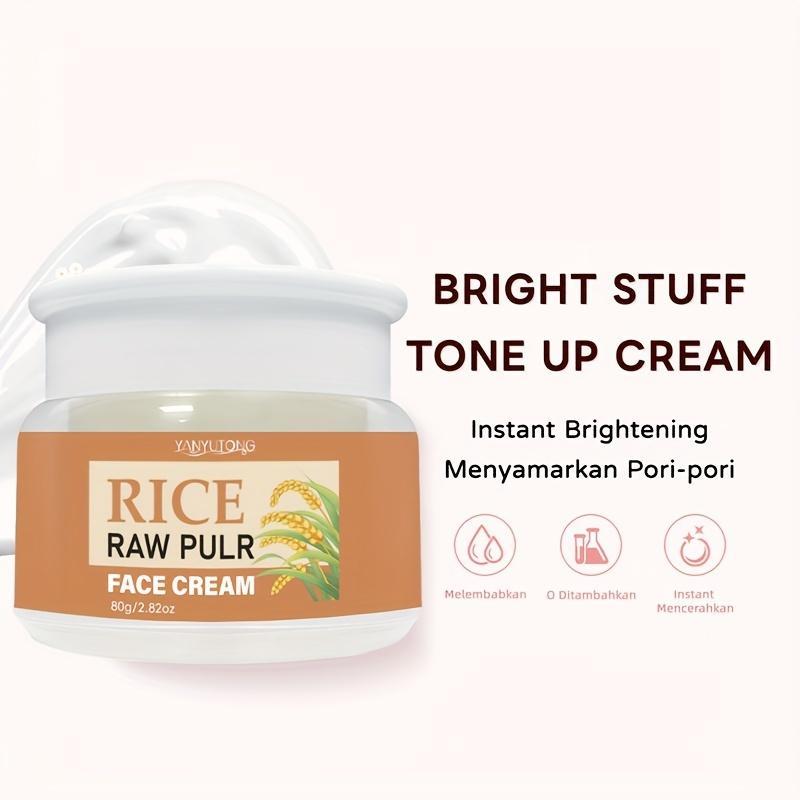 Rice Face Cream, 2 Counts Deep Moisturizing Face Cream, Hydrating Brightening Face Moisturizer, Face Lotion for All Skin Types