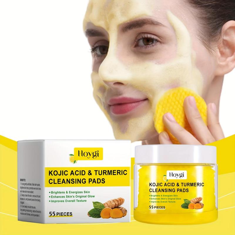 Turmeric Facial Scrub Mask, 2 Boxes Gentle Exfoliating Cleansing Pad, Brightening Facial Skin Care Product for Women & Men