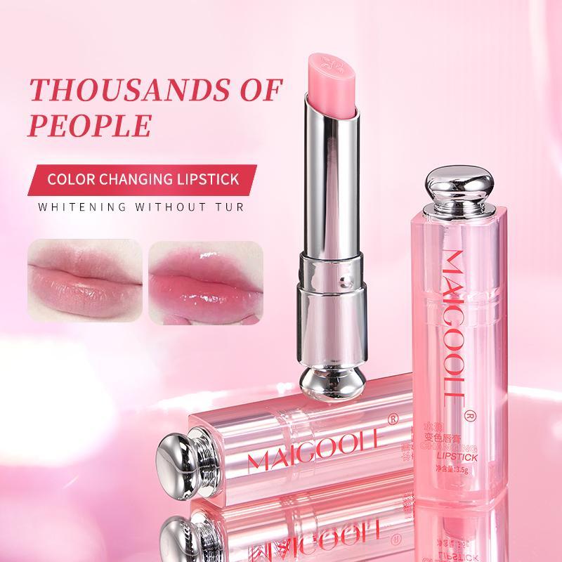 Long Lasting Color Changing Lipstick, 2 Counts set Moisturizing Lipstick, Hydrating Lip Balm, Glossy Lip Stick for Girls & Women