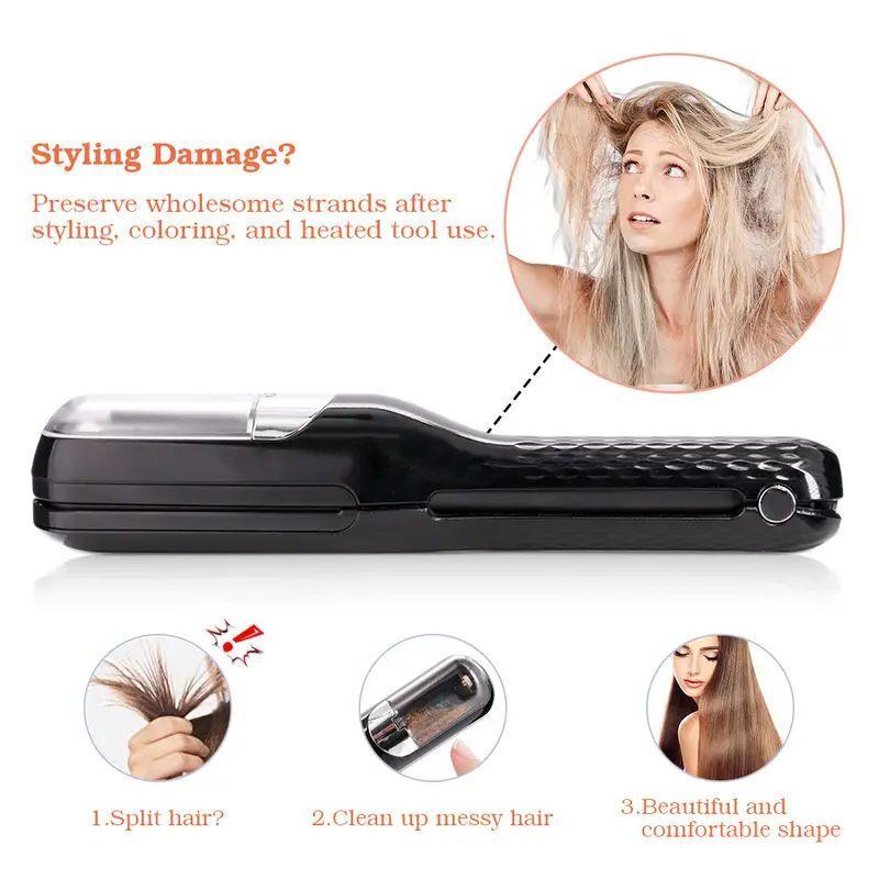 Cordless Split End Hair Trimmer, 2 in 1 Rechargeable Home Tool Hair Clipper, Broken Hair Trimmer Suitable for Women Hair Tip Trimming Straightening Hair