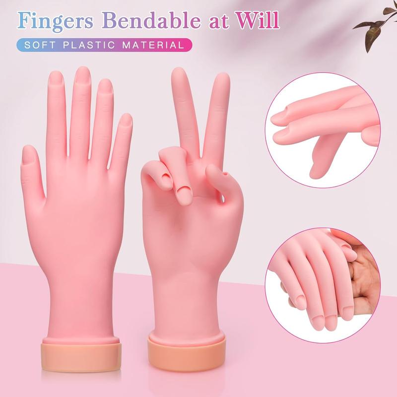 Nail Practice Hand, Mannequin Hand for Nails Practice, Flexible Bendable Fake Hand Manicure Nail  1Pcs for pedicure care nail salon Nail Care