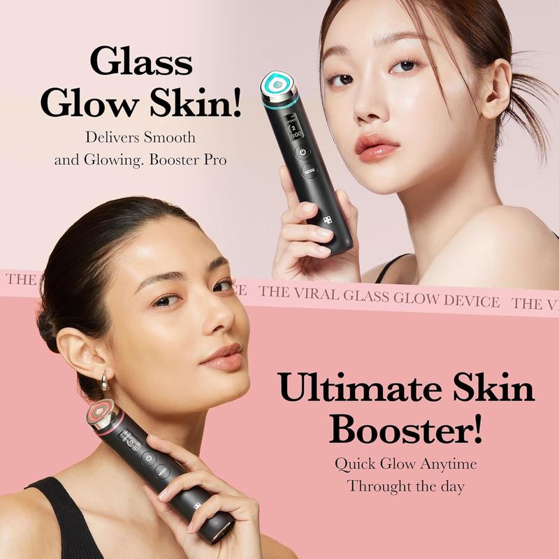 Age-R Booster Pro | 6-in-1 LED Skin Care Device for Radiance, Elasticity, Pore Care & Anti-Wrinkle | Korean Glass Skin Technology Facial Comfort