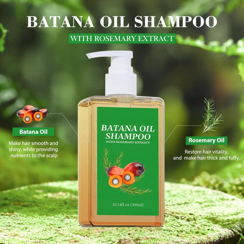 [Christmas limited time special] Combination package Batana Oil Shampoo, natural treatment toreduce hair loss and promote hair growth(10.14 0z 300 g),A favorite Christmas gift for boys and girls