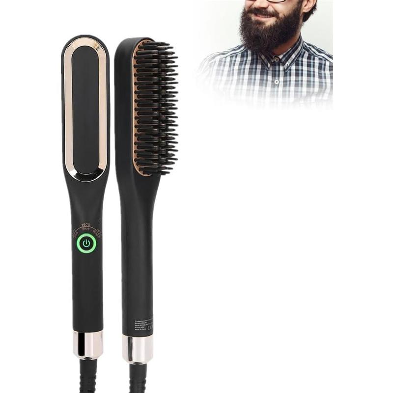 Beard Straightener, Electric Beard Straightening Comb, Beard Comb, Multifunctional Beard Straightener Brush, Unique Gifts for Men Women, 100 to 240V (US Plug) Comfort 2024 christmas ornament