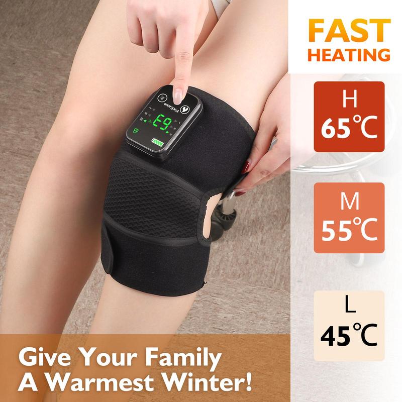 Wireless Knee Massager, 1 Set 3 in 1 Heated Vibration Knee Massager, Professional Knee Shoulder & Elbow & Massage Tool for Home & Travel